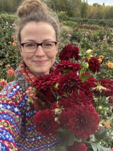 Shelly Wenger on her dahlia farm